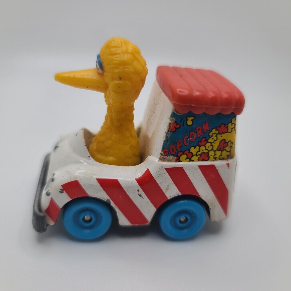 Sesame Street 1983 Big Bird Metal Popcorn Truck Children TV Workshop Playskool
